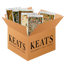 Box of KEATS Gourmet Pet Food with multiple packages inside on a white background